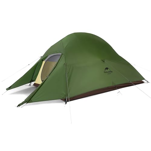 Naturehike Cloud up 2 Campingzelt Ultraleichtes Zelt 2 Personen 3-4 Saison Wasserdichtes Zelt für Rucksack Wandern (Waldgrün 20D Upgrade)