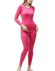 TSLA Women's Thermal Underwear Set, Soft Fleece