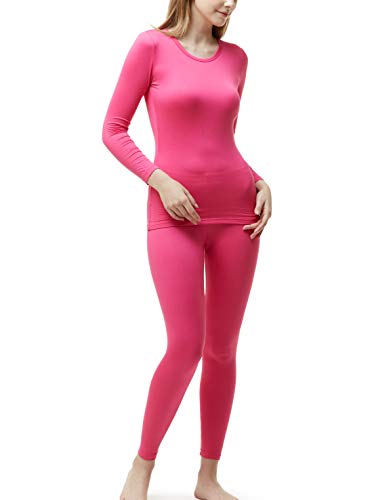 TSLA Women's Thermal Underwear Set, Soft Fleece