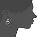 Jasellia 18K White Glod Plated Sterling Silver Single Rhombus with Cream Pearl Dangle Earrings