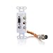 C2G/Cables to Go 60022 RapidRun Integrated VGA (HD15) + 3.5mm + Composite Video + Stereo Audio Decora Style Wall Plate