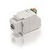 Legrand - C2G 3.5MM Keystone Module, Stereo Keystone Jack with 4-Pin Mini Din Connector, White 3-Conductor Keystone Adapter, 1 Count, C2G 37036