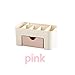 LINKIOM Makeup Organizer Cosmetic Storage, Saving Space Desktop Comestics Makeup Storage for Brushes Palettes Lipsticks (221010.3 cm/8.663.944.06 inch, Pink)