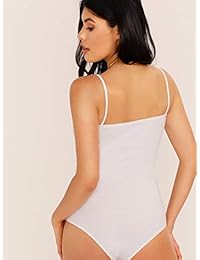 Verdusa Spaghetti - Body para mujer con correa acanalada