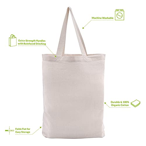 AGH Sublimation Tote Bags Blanks Bulk, Polyester Tote Bag For Sublimation, Large Capacity Grocery Reusable Bags For DIY Craft, Wide-10pcs, L