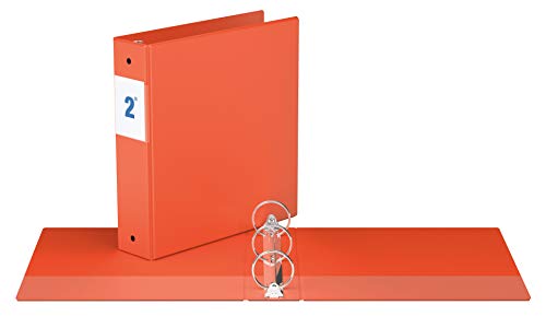 Premium Economy, Round Ring, Binder, 6 Pack (2", Orange)