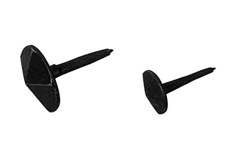 Pollmann Baubeschläge 3596030 Ziernägel Ø 19 mm, Kopf gehämmert, schwarz, 20 Stück