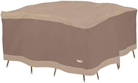 Duck Covers Elegant Square Patio Table With Chairs Cover 76-Inch