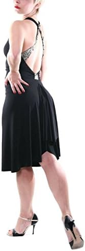 Tango Dress, Black Argentine Tango Dance Outfit, Milonga Dress