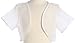 Girl's White Sheer Organza Bolero Jacket - Size M (7-10)