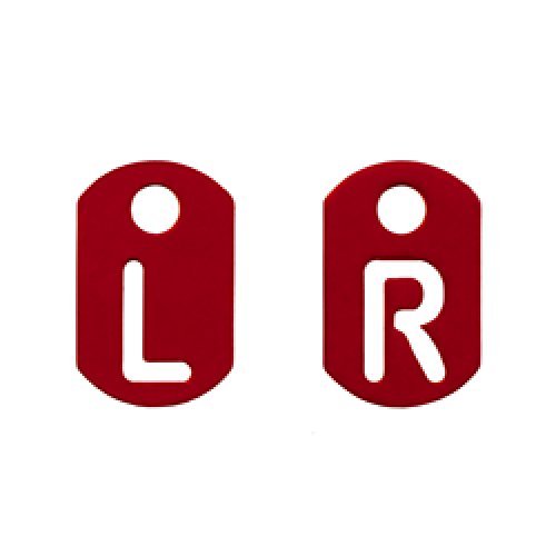 Radiography Tablet Markers L and R for Radiographers RED