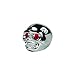 Seismic Audio - SAGA45 - Set of 3 Adjustable Fit Chrome Skull Electric Guitar Knobs with Red Eyes and Included Allen Wrench