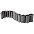 Pittsburgh 13 Piece 1/2" Drive Metric Deep Wall Impact Socket Set