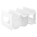mDesign Plastic Modern Free-Standing Bottle Rack Storage Organizer Holder for Kitchen, Cabinet, Pantry, Fridge, Freezer Organization - Hold Water Bottles, Wine - Lumiere Collection - White