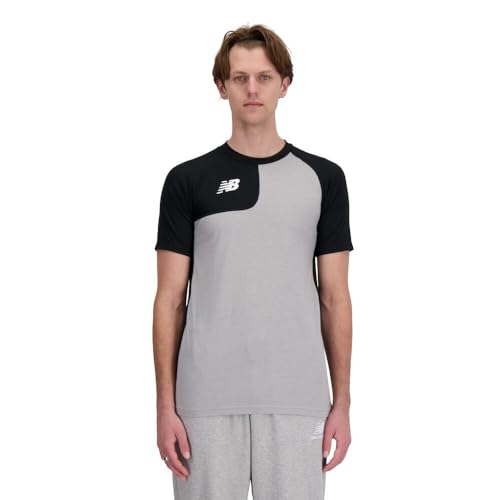 New Balance Men's SS Asym Baseball Top Right, Black, XX-Large