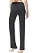 HISKYWIN 17″/23″/27″/29″/31″/33″/35″ Inseam Capri/Petite/Regular/Tall Length Women’s Straight Leg Yoga Pants Zip Pocket HF602-Charcoal-XXLthumb 3