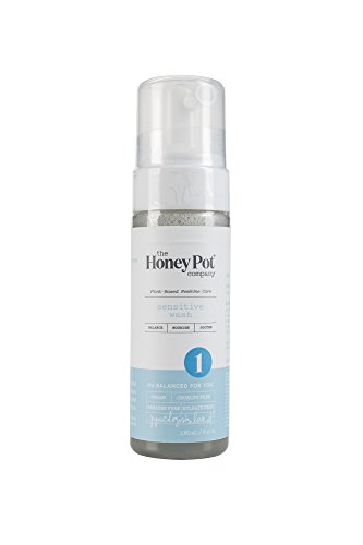 The Honey Pot Company Sensitive Wash | Herbal Infused Feminine Hygiene Natural Wash for Sensitive Skin Types | PH Balanced Plant Based Wash Free from Parabens and Sulfates | 5.51 Fluid Oz.