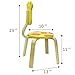 iPlay, iLearn 10 Inch Kids Solid Hard Wood Animal Chair, Stackable Wooden Finished, Preschool, Daycare, Bedroom, Playroom, Nursery Seat, Giraffe Furniture Stool for Toddlers, Children, Boys, Girls