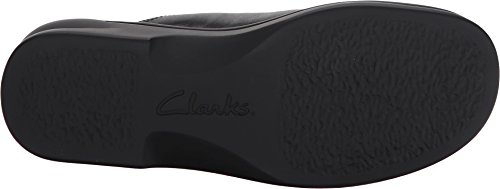 CLARK'S Women's Patty Tayna Mule, Black Leather, 9 W US