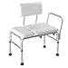 Carex Deluxe Padded Tub Transfer Bench - Shower Chair Transfer Bench with Height Adjustable Legs - Convertible to Right or Left Hand Entry
