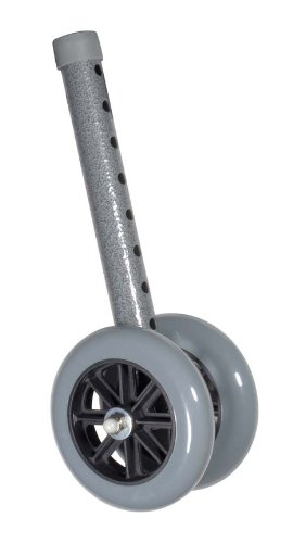 Drive Medical (a) Wheel Kit For #1056 Heavy-Duty 5 Silver Vein W/Black Wheels