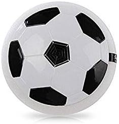Air Power Soccer Disc, Hockey Soccer 2-in-1 Pneumatic Suspended Football with Foam Bumpers and LED Lights, Indoor/Outdoor Hover Disc Gliding Ball Disc Toy (White) (White)