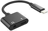 Lightning to 3.5mm Aux Headphone Jack Audio & Charger Cable for iPhone 8/8/Plus/X/7/7Plus, RayCue iPhone 7/8 Adaptor & Splitter, Support iOS 11 and Before
