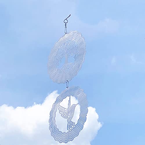 Joojus 3D Stainless Steel Metal Sculptures Kinetic Hanging Wind Spinner Yard Art Garden Decor Christmas Decoration Room Decor Indoor Outdoor Garden Decoration for Patio and Lawn Ornaments Art