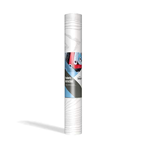 Livelynine White Peel and Stick Wallpaper Wood Contact Paper for