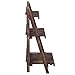 Giantex 3 Tier Folding Wooden Plant Stand, Indoor Flower Pot Holder Display Rack, Free Installation Corner Plants Storage Shelf, Foldable Rustic Wood Ladder Shelf for Home Patio Balcony Garden