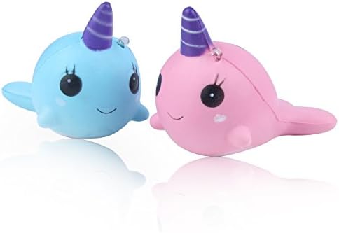 Peace Monkey Whale Slow Rising Squishies Dolphin Squishy Toys Soft Unicorn Squishy Squeeze Toy (2pcs dolphin)