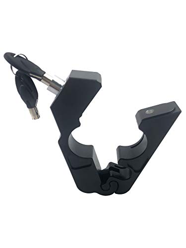 Beasteel Universal Aluminum CNC Motorcycle Grip Lock by Secure Your Motorcycle/Bike/ATV/Moped/Scooter Locks Your Grip/Brake/Throttle/Handlebar Under 5 Seconds! (Black/Orange/Red/Silver/Blue)