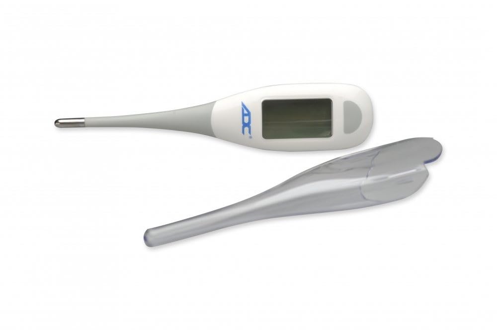 ADC Fast Read Digital Thermometer, Flexible Tip and Large Quick Read LCD Display with Color-coded Backlighting