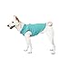 Gooby Fleece Vest Dog Sweater - Turquoise, Large - Warm Pullover Fleece Dog Jacket with O-Ring Leash for Small to Medium Dogs