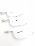 eLUUGIE 3 Packs Retractable USB C Cable Retractable Type C USB Cable Charging Cable with Cord Winder USB Cable Organizer Data Sync Cord for Samsung galaxy s8 Charging Cord OnePlus 3 Lumia 950 950XL