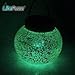 LiteFuze Mosaic Glass Rechargeable Solar Lamp Outdoor Garden Light - Color Changing