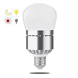 Dusk to Dawn Light Bulb, Photo Sensor Light Bulb with Auto on/Off, Indoor/Outdoor Lighting Lamp for Porch, Hallway, Patio, Garage (12 Warm White 1 Pack)