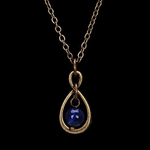 WYLXL Necklace Handmade Vintage Bronze InfinitRed Bead Pendant Necklace Amthyst Tiger Eye Healing Crystal Necklace For Wen