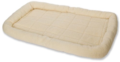 Little Giant Pet Lodge Fleece Pet Bed, 35 Inch Large Size, Cream