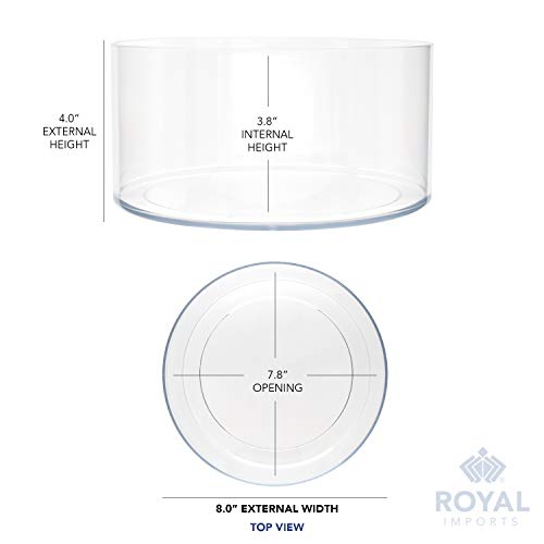 Royal Imports Flower Vase Acrylic Cylinder Decorative Centerpiece for