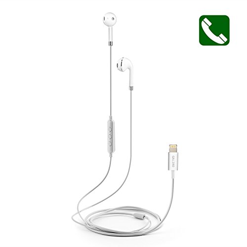 Galiro Earbuds/Headphones Compatible with iPhone 7,7 Plus,8,8 Plus,iPhone X, Stereo Sound by Bluetooth in Earbuds and Built-in Mic and Volume Control,Wired Charging Bluetooth Without Battery(White)