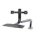 Ergotron – WorkFit-A Dual Monitor Standing Desk Converter, Sit Stand Workstation for Tabletops – No Worksurface