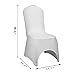 Happybuy White Chair Covers, Stretch Polyester Spandex Slipcovers for Banquet Dining Party Wedding Decorations, Folding Slipcovers, Arched Front Chair Covers (100pcs-Arched Front)