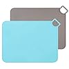 Silicone-Placemats-for-Kids-BabyDishwasher-Safe-Table-MatsToddlers-Portable-Food-Mat-Travel-Set-of-2-Gary-Blue Silicone Placemats for Kids Baby,Dishwasher Safe Table Mats,Toddlers Portable Food Mat Travel Set of 2 (Gary-Blue)
