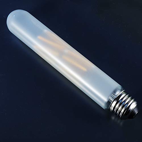 LEOOLS 12W Led Edison Tubular Frosted Bulb T10,E26 Dimmable Vintage Led Filament 100 Watt Incandescent Bulb Equivalent 3000K Soft White,Frosted Glass Shape Appliance Light Bulbs,3 Pack.