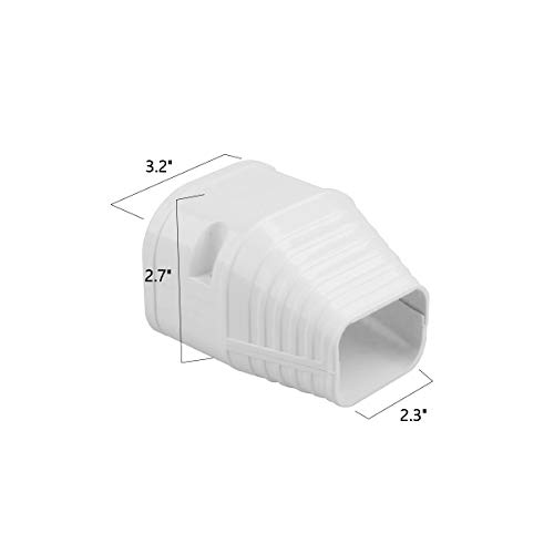 Air Jade 3" 7.5 Ft AC Line Set Cover Kit, Decorative PVC Tubing Cover for Ductless Mini Split and Heat Pumps & Central Air Conditioner, Condenser - Thumbnail 3