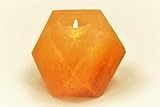 Natural Himalayan Crystal Rock Salt Candle Holder - Hexagon Shape