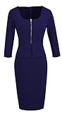 HOMEYEE Women's Celebrity Vintage Square Neck Tunic Bodycon Dress U898
