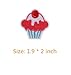 16Pcs Iron On Embroidered Applique DIY Decoration Patch Set - Love-heart Coconut Palm Tree Banana Strawberry Ice Cream Cup Cake Donuts Carrot Rainbow Sailboat Cactus Popcorn Mushroom Patch