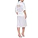 TECHSON Bridal Robe Long Satin with Gold Silk Kimono for Wedding Party Bath